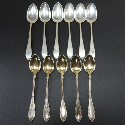 Lot 425 - A set of six early 20th century Danish silver...