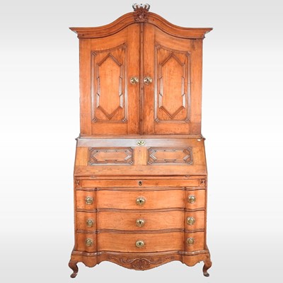 Lot 600 - An early 20th century Danish light oak bureau...