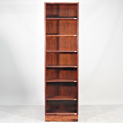 Lot 400 - A 1960s Danish hardwood standing open bookcase,...