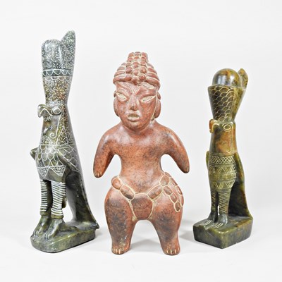 Lot 701 - A Colima pre-Colombian style terracotta figure,...