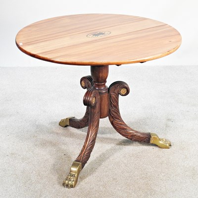 Lot 734 - A 19th century Danish hardwood drop leaf...