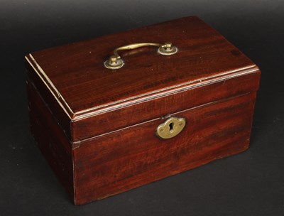 Lot 177 - A George III mahogany tea caddy, with brass...