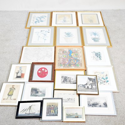 Lot 740 - A collection of pictures and maps