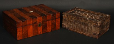Lot 186 - A 19th century rosewood and satinwood inlaid...