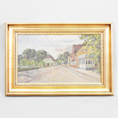 Lot 251 - Peter Hans Wilthardt, 1866-1929, street scene,...