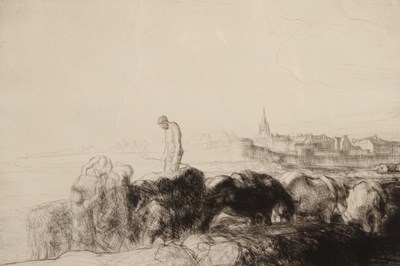 Lot 351 - Edmund Blampied, 1886-1966, 'Loading Vraic. St...