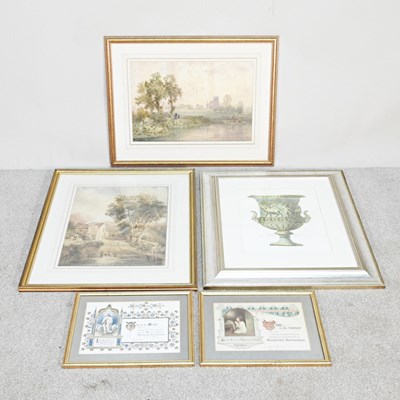 Lot 407 - Charles Marshall, 1806-1890, river landscape...