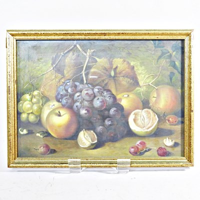 Lot 118 - English school, 20th century, still life fruit,...