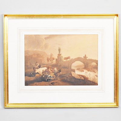 Lot 438 - Manner of B P Ommerganck, 19th century,...