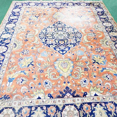 Lot 459 - A large Persian carpet, with scrolling foliate...