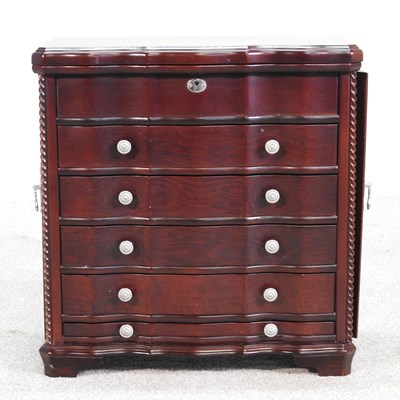 Lot 157 - A small jewellery chest, 44cm high