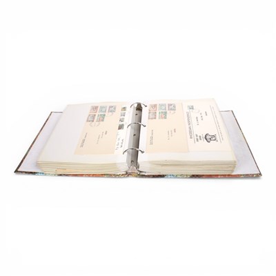 Lot 483 - A book of covers, some GVI first day covers...