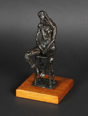Lot 265 - A contemporary bronze figure of a lady, shown...