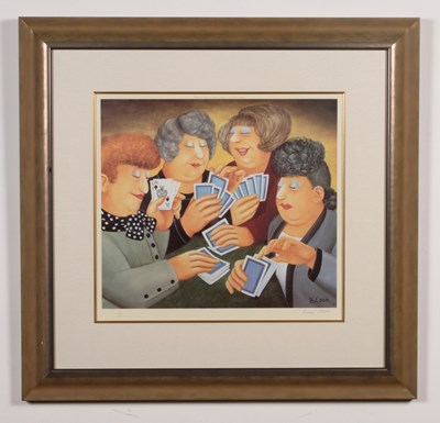 Lot 330 - Beryl Cook (British, 1926-2008), A full house,...