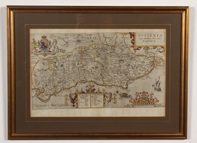 Lot 340 - John Norden, a 16th/17th Century hand coloured...