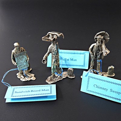 Lot 66 - A collection of three sterling silver...