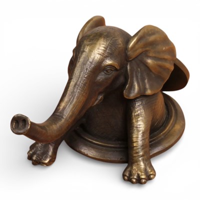 Lot 126 - A bronze model of an elephant