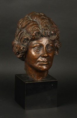 Lot 258 - A bronze portrait head of a lady, 20th century,...
