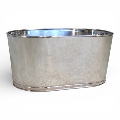 Lot 287 - A large plated metal wine cooler, inscribed...