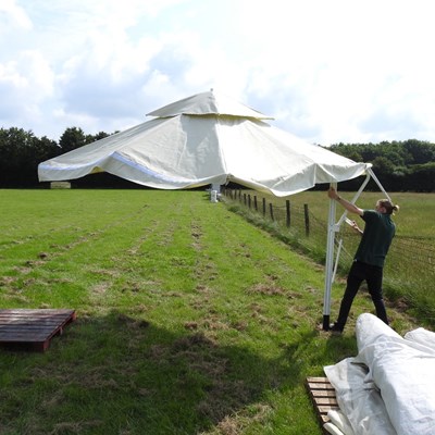 Lot 479 - A large modern folding garden parasol