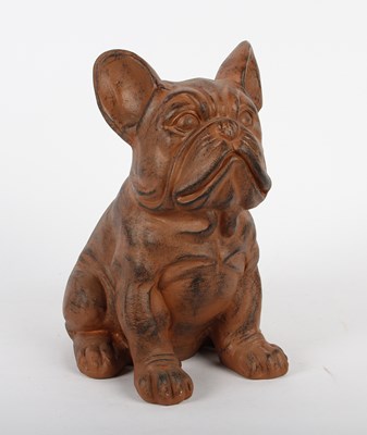 Lot 697 - A pottery model of a bulldog