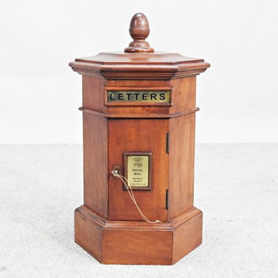 Lot 75 - A wooden country house post box, 20th century,...