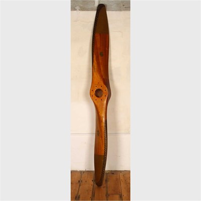 Lot 533 - A vintage wooden aeroplane propeller, having...