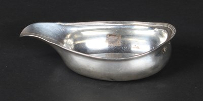 Lot 43 - A George III silver pap boat, London 1804, 66g