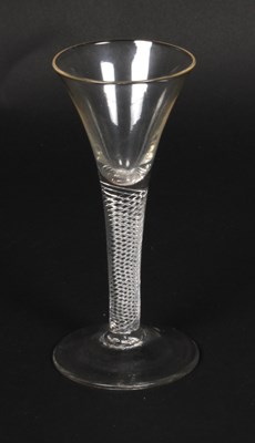 Lot 29 - An air twist wine glass, circa 1770, having a...