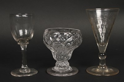 Lot 33 - An 18th century glass monteith or bonnet glass,...