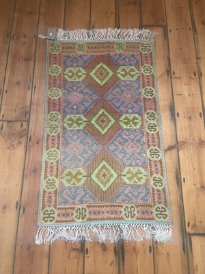 Lot 495 - A Kashmiri hand stitched silk rug