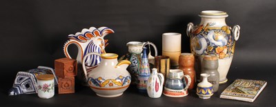 Lot 729 - A collection of Continental pottery, including...