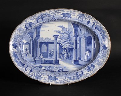 Lot 4 - A Spode Caramanian series blue and white...