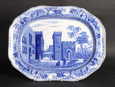Lot 5 - A Spode Caramanian series blue and white...