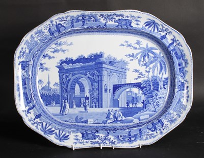 Lot 6 - A Spode Caramanian series blue and white...