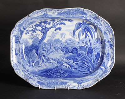 Lot 2 - A Spode Indian Sporting series blue and white...