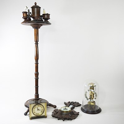 Lot 264 - An early 20th century oak cased barometer,...