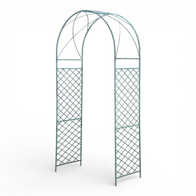 Lot 94 - A painted metal garden arch, 104 x 217cm