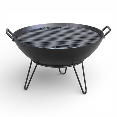 Lot 295 - A large cast metal fire pit, 68cm