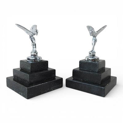 Lot 548 - A pair of chromed car mascots Spirit of...