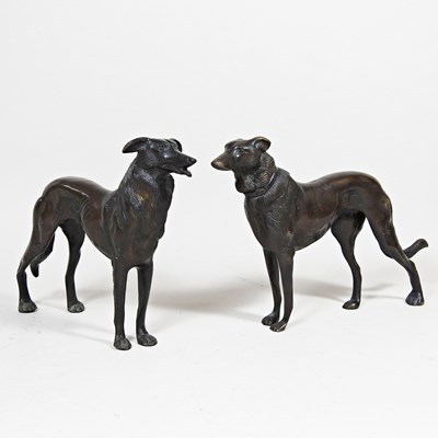Lot 446 - A pair of Art Deco style bronze models of...