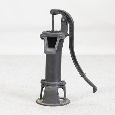 Lot 345 - A small cast iron garden pump, 60cm high