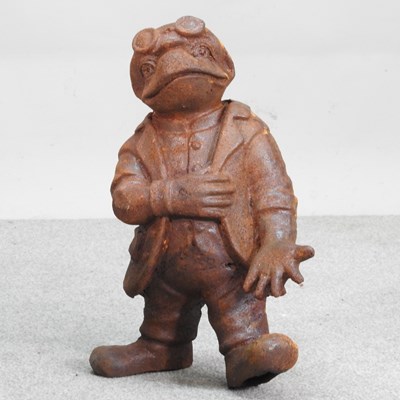Lot 277 - A rusted metal garden model of Mr Toad, 44cm high
