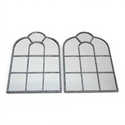 Lot 60 - A pair of small metal framed wall mirrors, 61...