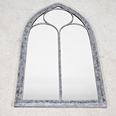 Lot 104 - A Gothic style garden mirror, 113cm high