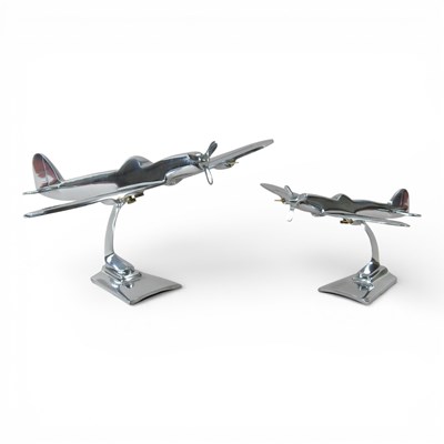 Lot 167 - A large metal desk model of a Spitfire, 40cm...