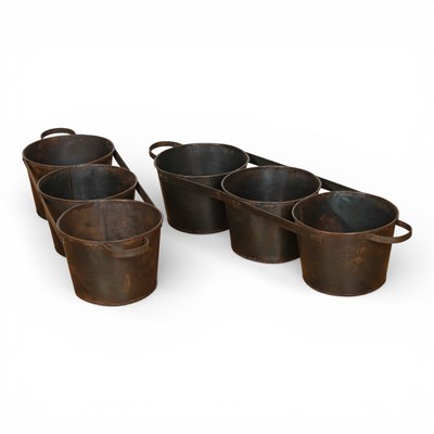 Lot 331 - A pair of triple planters