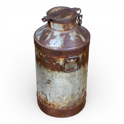 Lot 560 - A metal milk churn, 65cm high