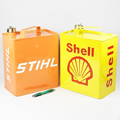 Lot 434 - A Stihl metal petrol can, together with a...