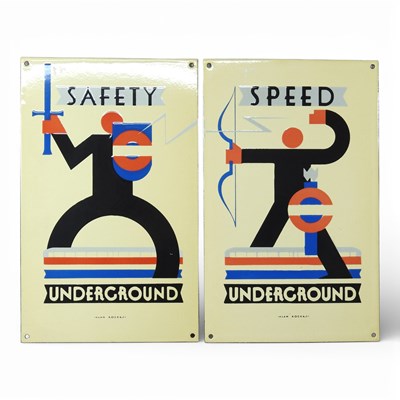 Lot 490 - A modern painted Underground safety sign, 41 x...